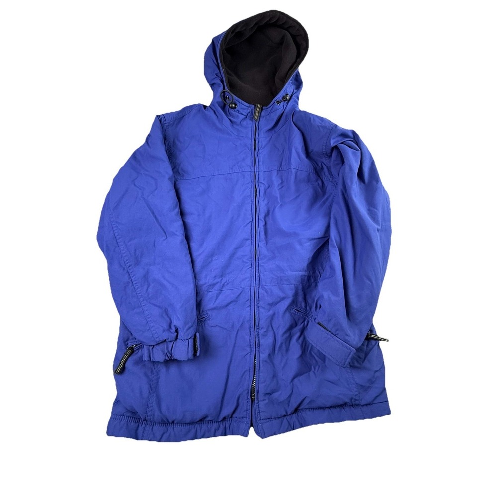 Pacific Trail Hooded Insulated Jacket Womens Small Blue Taslon Dupont Coat